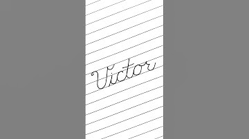 How To Write "Victor" In Basic Cursive | Dikit Dikit