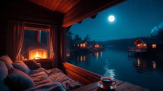 Cozy Lakeside Cabin Night 🌙 LoFi Jazz – Relaxing Beats for Sleep, Study &amp; Chill