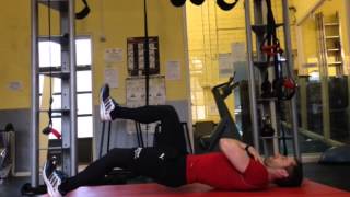 Hamstring bridge unilateral