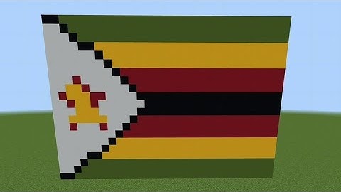 Minecraft Pixel Art Tutorial - Flag of Zimbabwe