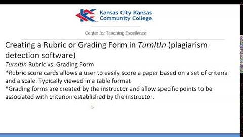 TurnItIn rubric or grading form for online grading