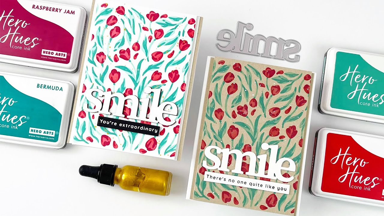 Color Layering Tulip Pattern Stencil Two Ways