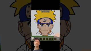 I build a naruto in Minecraft pixal art #minecraft #pixalart #sorts #naruto