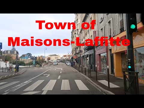 Town of Maisons-Laffitte 4K- Driving- French region