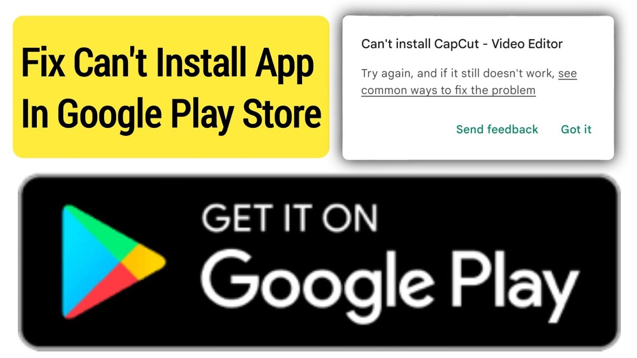 How to Fix Can't Install App Problem on Play Store (2024) | can't ...