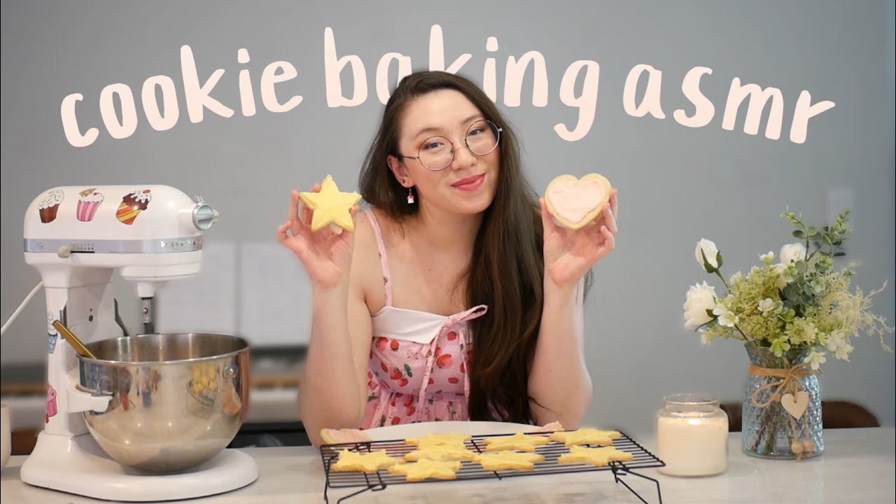 ASMR 🍪 Baking Frosted Sugar Cookies + Taste Test 🍪 Soft Spoken & Foley
