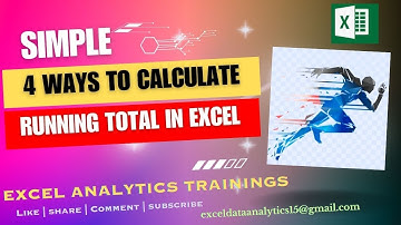 Excel Running Total | Excel Quick Analysis to calculate running total |excel functions