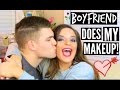 BOYFRIEND DOES MY MAKEUP! | Casey Holmes