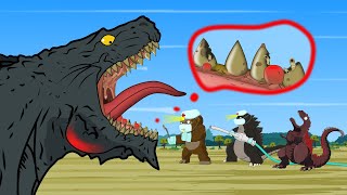 Rescue Tooth Godzilla: Save of A Tooth w/ A Very BIG and DEEP Cavity | Godzilla & KONG Cartoon FUNNY