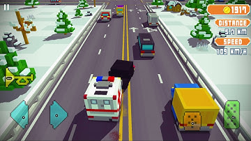 LETS PLAY - BLOCKY HİGHWAY TRAFFİC RACİNG ANDROİD GAMEPLAY