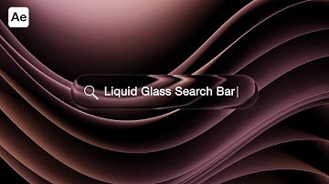 Liquid Glass Search Bar - Text Typing Animation | After Effects Template & Tutorial