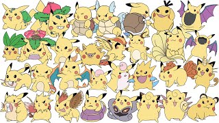 All 151 Kanto Pokémon + Pikachu Fusion - Pikachu can mimic any Pokémon | Max S Animation