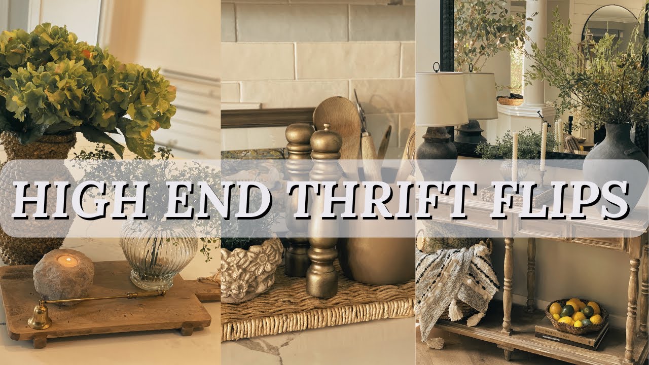 DIY HIGH END HOME DECOR DUPES USING CRAZY, CHEAP THRIFT STORE FINDS! EASY THRIFTED DIYS!