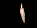 The Creature!  Completed Belemnite Pendant (Opalized Squid-like Creature!)