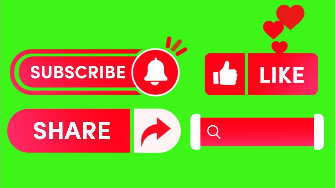 like share subscribe green screen no copyright with sound free cute
