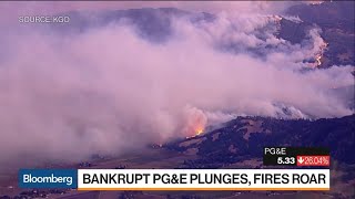 Oct.25 -- pg&e corp. shares plunged 25% on friday as possible
liabilities from the kincade fire in northern california boost risks
that shareholders will...