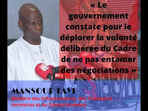 MANSOUR FAYE SE FACHE ET PRÉVIENT