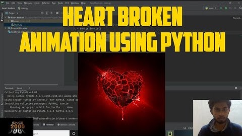 HEART BROKEN EMOJI ANIMATION USING PYTHON WITH SIMPLE PROGRAMME IN TAMIL | PYTHON A-Z | SINCE 2000