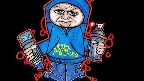 How to draw a graffiti cartoon character 2