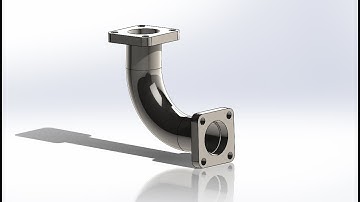 Modeling a Flanged Elbow Pipe in SolidWorks | 90° Pipe with Dual Flanges