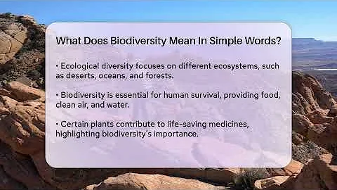 What Does Biodiversity Mean In Simple Words? - Ecosystem Essentials