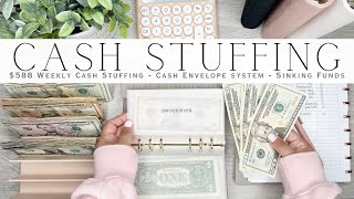 Cash Stuffing $588 | Weekly Cash Stuffing | Cash Envelope System | Sinking Funds &amp; Savings Challenge