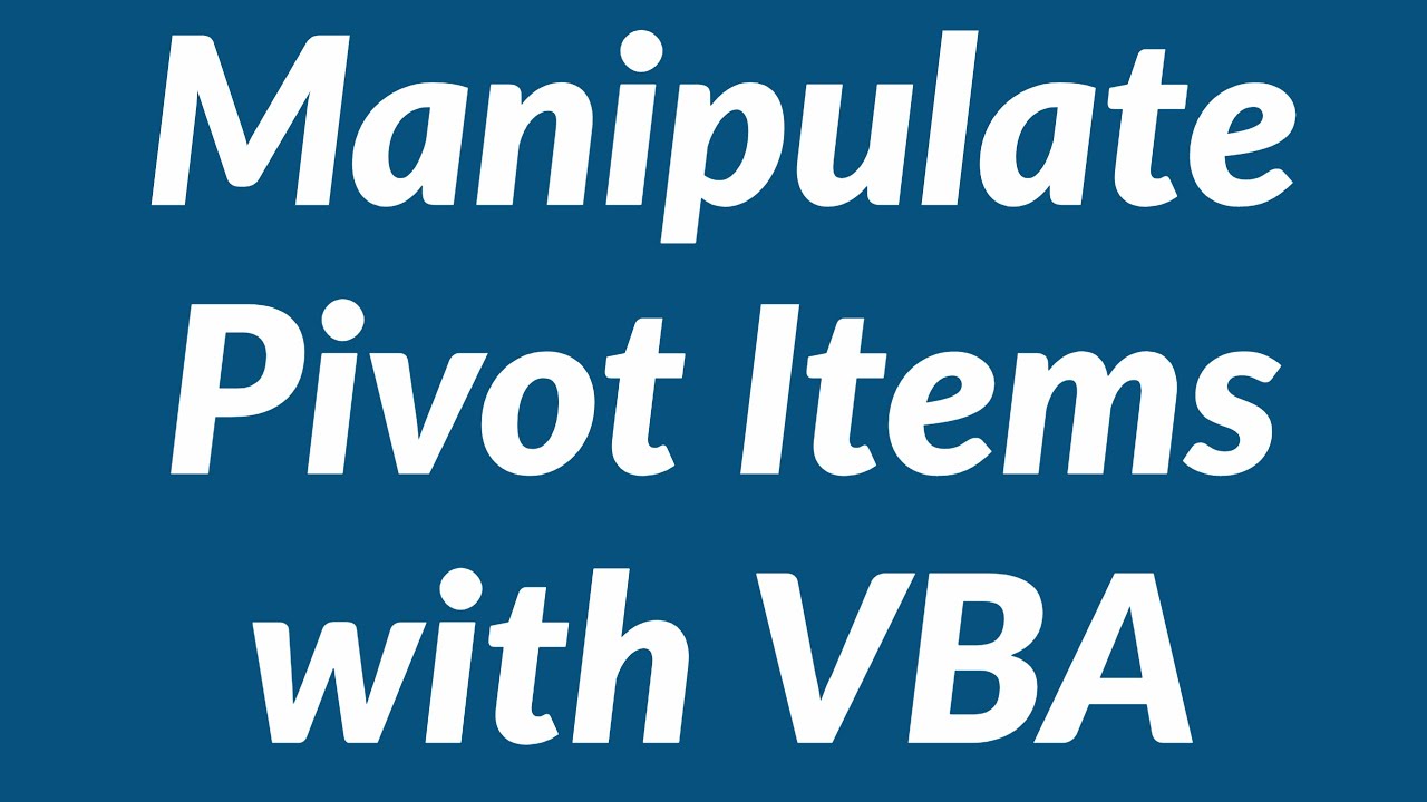 pivotitems pivotitems