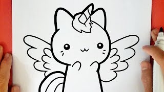 Dessin Kawaii Chaton Licorne