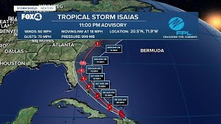 Tropical Storm Isaias 11 PM Update 7\/30\/20