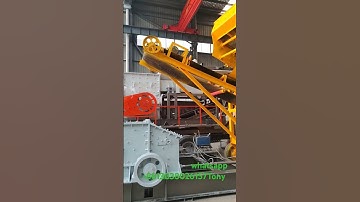 100t/h Model 1860 mobile circular vibrating screen with conveyor#screen #mobile #mining #quarry