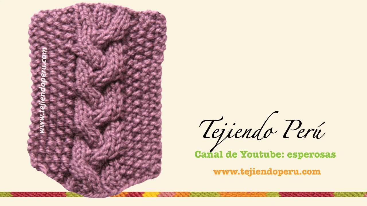 trenza reversible dos agujas