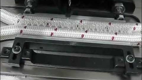 Heavy duty automatic rope sewing machine to make sewn eyes into climbing ropes