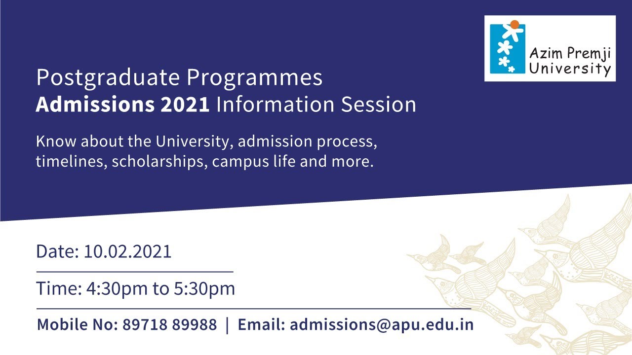 2021 PG Admissions - Admissions Procedure Information Session