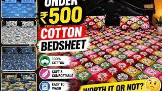 Under ₹500 Cotton Bedsheet Review 😳 | Worth It or Not?