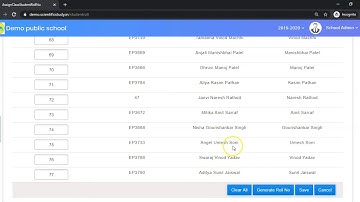 CLASS  Module - Set roll-no for all students in a class