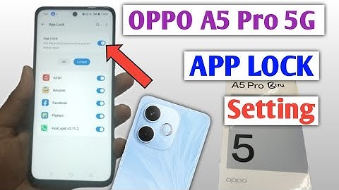 Oppo A5 Pro 5g App Lock Setting | Oppo a5 pro me app me lock kaise lagaye