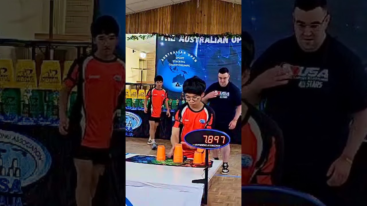Fastest cup stacking in Australia 🇦🇺