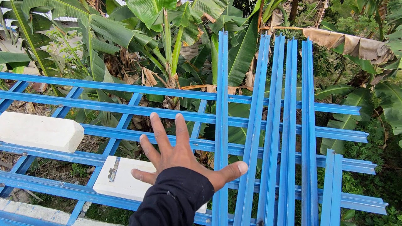 cara memasang besi siku ke besi UNP pada rumah dak hebel