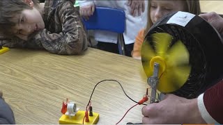 SPS students learning with interactive boxes