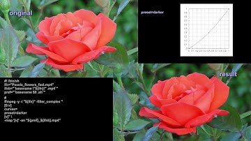 Examples of manupilation of video colors with ffmpeg - curves