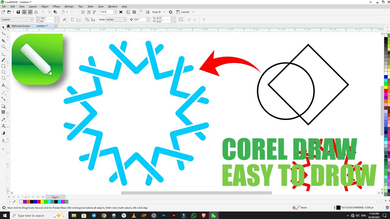 CorelDRAW में Amazing Design बनाना सीखें | Easy CorelDRAW Tutorial for ...