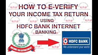 Famous How to e-Verify ITR Using HDFC Net Banking | How to Login Income Tax e-Filing via Internet Banking | Profile