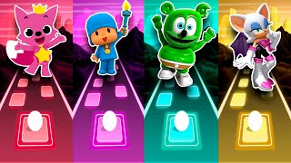 Tiles Hop Edm Rush - Pinkfong Vs Pocoyo Vs Gummy Bear Vs Forces