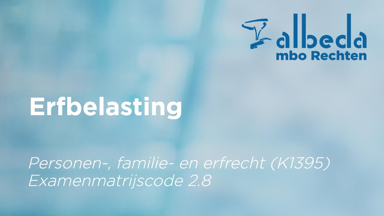 Erfbelasting berekenen (PFE) - YouTube