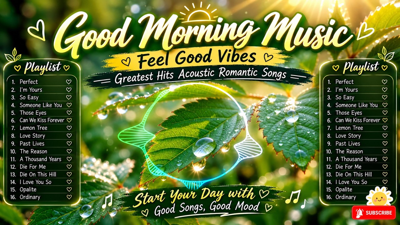 Good Morning Music 💕 Feel Good Vibes - Greatest Hits Acoustic Romantic Songs 💕🎶