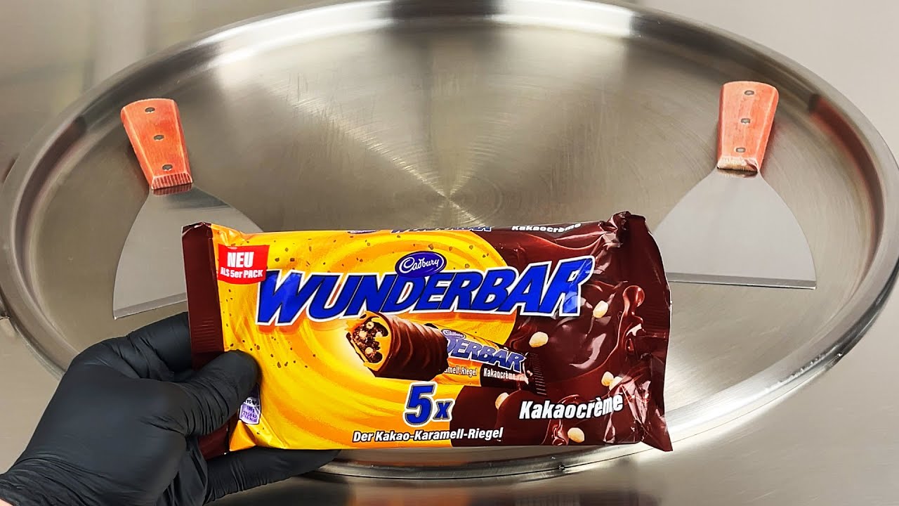 Cadbury Wunderbar Kakaocreme Ice Cream 🍦 Cutting Cadbury Wunderbar Kakaocreme into Ice Cream Rolls