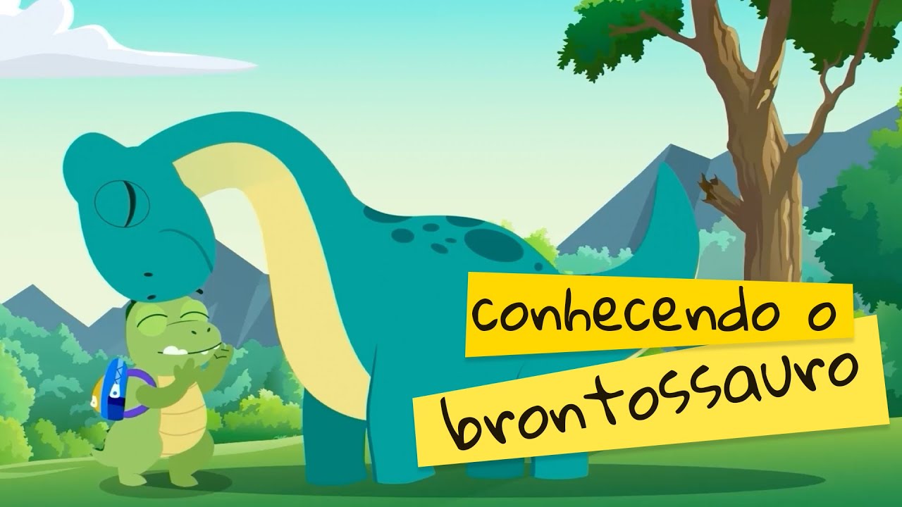 Desenho Realista Dinossauro Brontossauro Gigante Ilustração