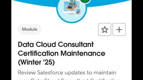 Data Cloud Consultant Certification Maintenance (Winter 