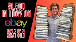 $1,500 in Sales Last Sunday! What Sold on eBay | Clothing Reseller | Day 7 of 7 | 44 sales!