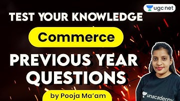 UGC NET 2020 (Paper-2) | Previous Year Question Commerce | Detailed Solutions by Pooja Ma